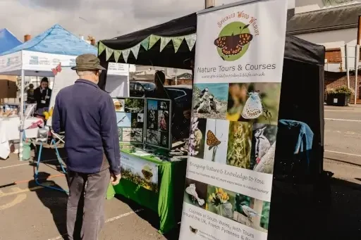 Speckled wood stall